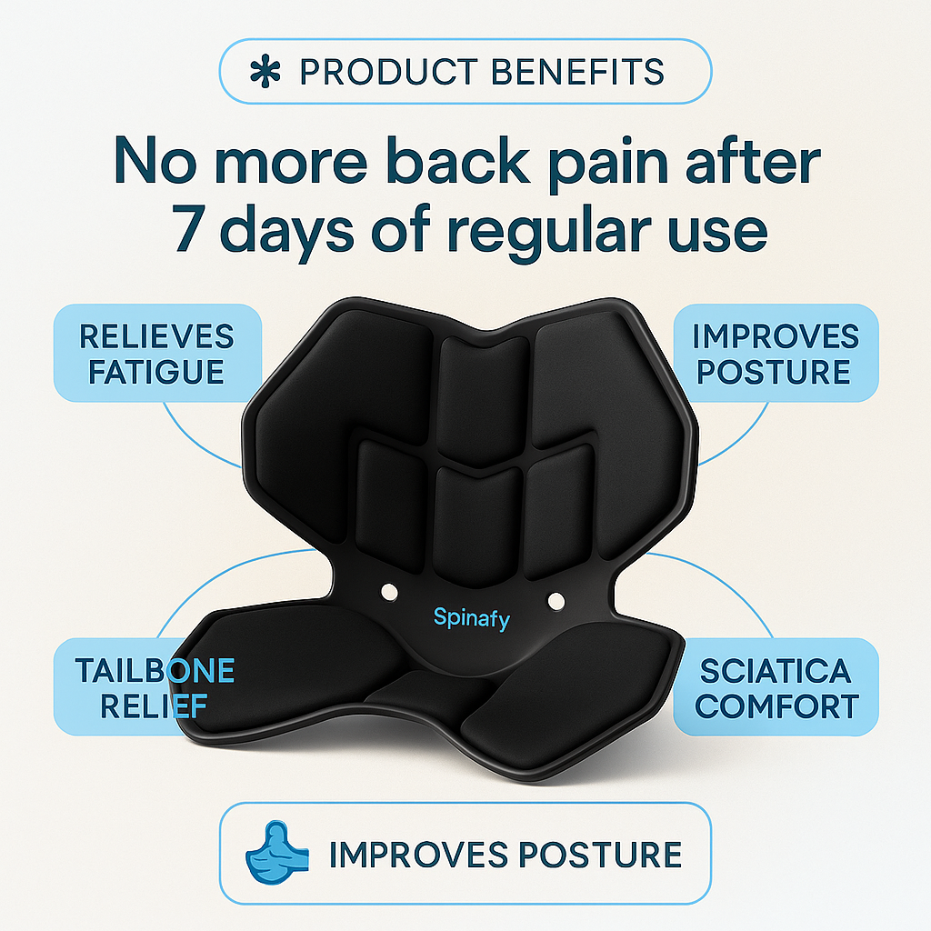 Ortopedic cushion Spinafy™ Pro Support  + FREE EBOOK + 40% OFF